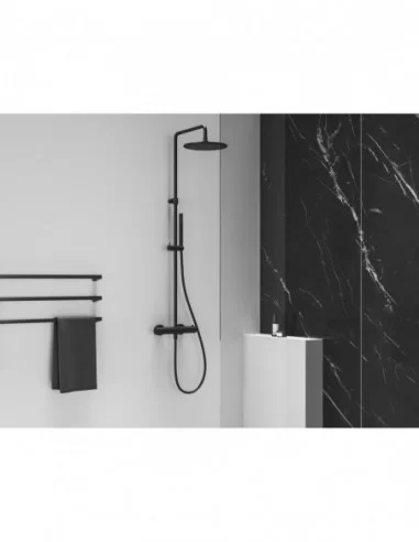 Dušo stovas Espirit, Juodas matinis, RAVAK