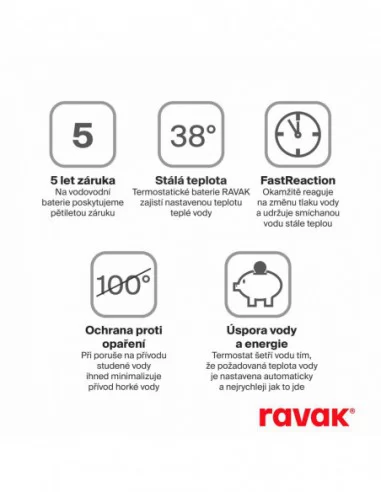 Dušo stovas Espirit, Šlifuoto rožinio aukso, RAVAK