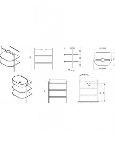 Atvira Yard spintelė, Smoke grey, RAVAK