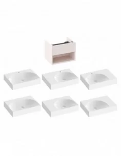 Spintelė po praustuvu SD Lite 60, Alabaster pink, RAVAK