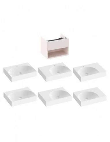 Spintelė po praustuvu SD Lite 60, Alabaster pink, RAVAK