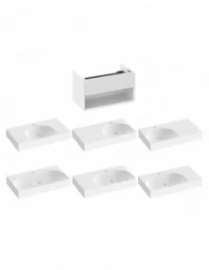 Spintelė po praustuvu SD Lite 80, Balta, RAVAK