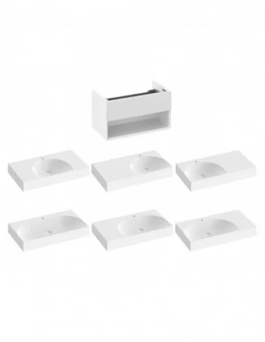 Spintelė po praustuvu SD Lite 80, Balta, RAVAK