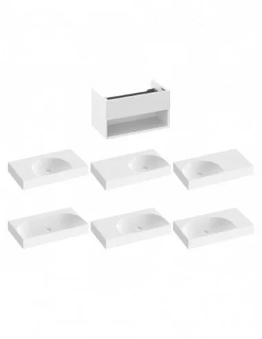 Spintelė po praustuvu SD Lite 80, Balta, RAVAK