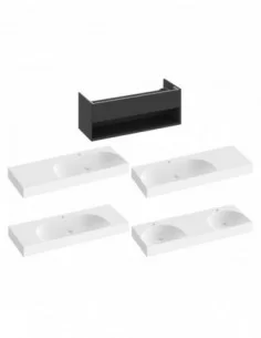 Spintelė po praustuvu SD Lite 120, Juodas matinis, RAVAK