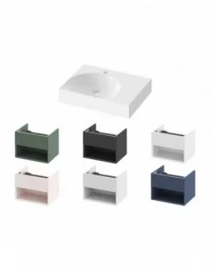 Praustuvas Lite 60/45 L/P K/D su skyle maišytuvui, Balta, RAVAK