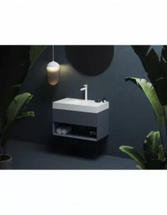 Praustuvas Lite 80/45 S su skyle maišytuvui, Balta, RAVAK