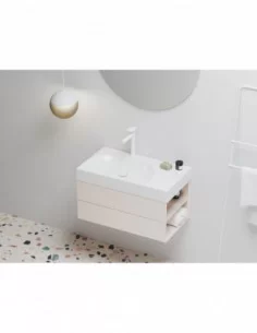 Praustuvas Lite 80/60 K/D, su skyle maišytuvui, Balta, RAVAK