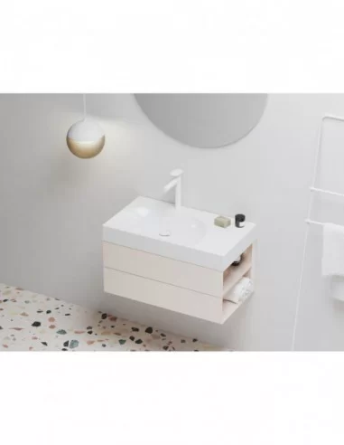 Praustuvas Lite 80/60 K/D, su skyle maišytuvui, Balta, RAVAK