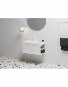 Praustuvas Lite 80/60 K/D, su skyle maišytuvui, Balta, RAVAK