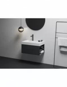 Praustuvas Lite 80/60 K/D, su skyle maišytuvui, Balta, RAVAK