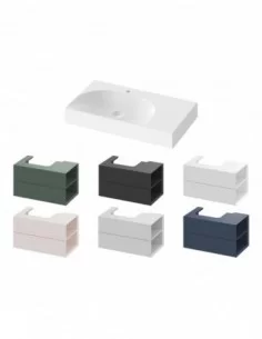 Praustuvas Lite 80/60 K/D, su skyle maišytuvui, Balta, RAVAK