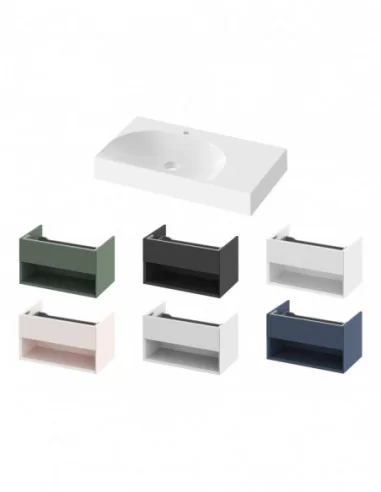 Praustuvas Lite 80/60 K/D, su skyle maišytuvui, Balta, RAVAK