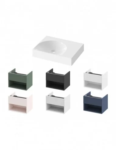 Praustuvas Lite 60/45 K/D, be skylės, Balta, RAVAK