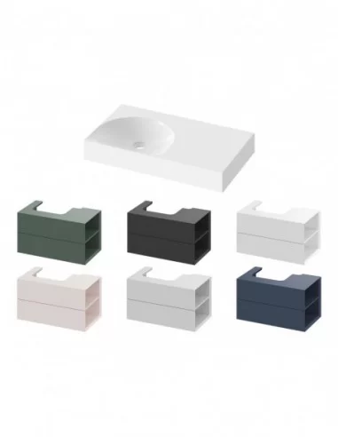 Praustuvas Lite 80/45 K/D be skylės, Balta, RAVAK