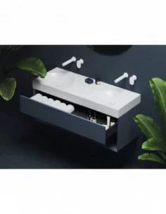 Dvigubas praustuvas Lite 120, be skylės, Balta, RAVAK