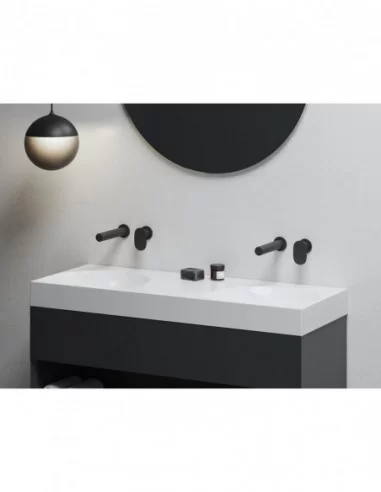 Paslėpto montavimo Spring praustuvo maišytuvas su korpusu SG 019.00, Juodas matinis, RAVAK