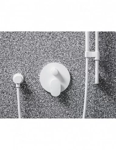 Paslėpto montavimo Spring maišytuvas su jungikliu, skirta R-box SG 065.00, Baltas matinis, RAVAK