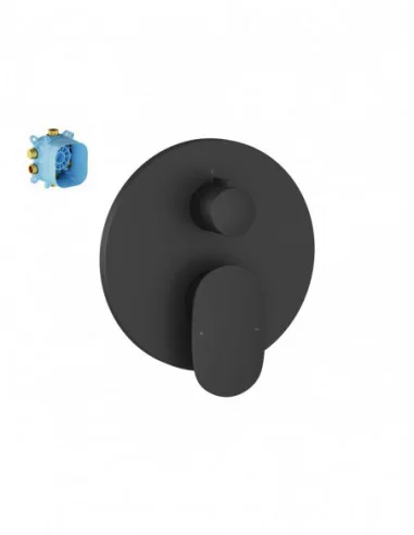 Paslėpto montavimo Spring maišytuvas su jungikliu, skirta R-box SG 065.00, Juodas matinis, RAVAK