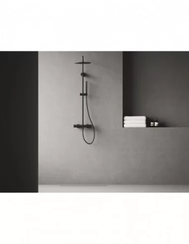 Dušo stovas Spring, Juodas matinis, RAVAK