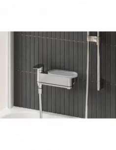 Chrome II lentynėlė sieniniams maišytuvams Chrome II, Permatoma balta, RAVAK