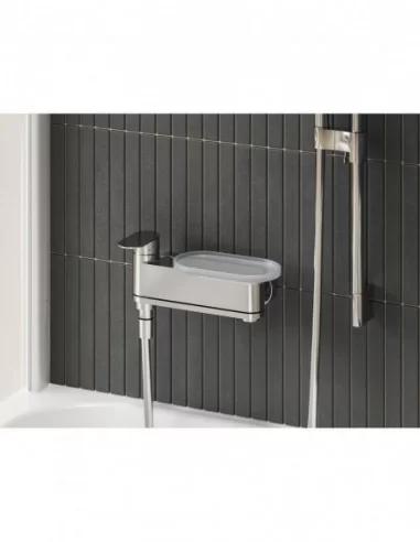 Chrome II lentynėlė sieniniams maišytuvams Chrome II, Permatoma balta, RAVAK