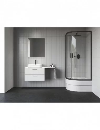 Žema dušo kabina Blix II NBLCP4 Sabina, Juoda, RAVAK