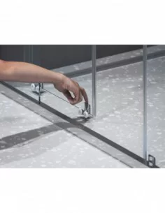 Žema dušo kabina Blix II NBLCP4 Sabina, Juoda, RAVAK