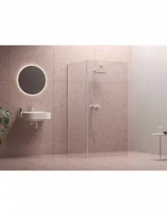 Dušo kabina Walk-In Corner, Balta matinė, RAVAK