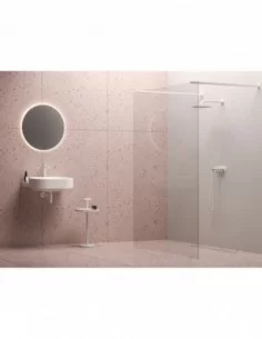 Dušo kabina Walk-In Free, Balta matinė, RAVAK