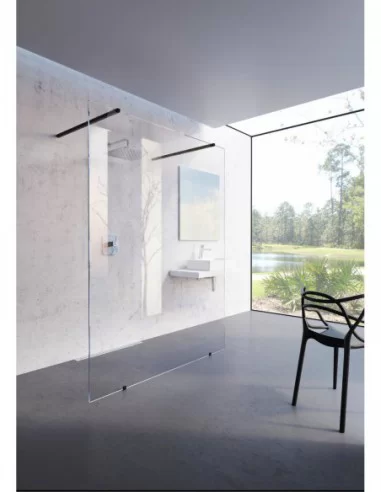 Dušo kabina Walk-In Free, Juoda, RAVAK