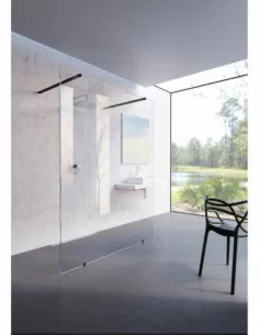 Dušo kabina Walk-In Free, Juoda, RAVAK