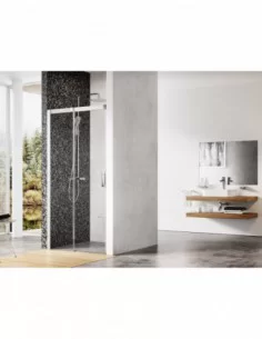 Dušo durys Matrix MSD2, Satinas, RAVAK