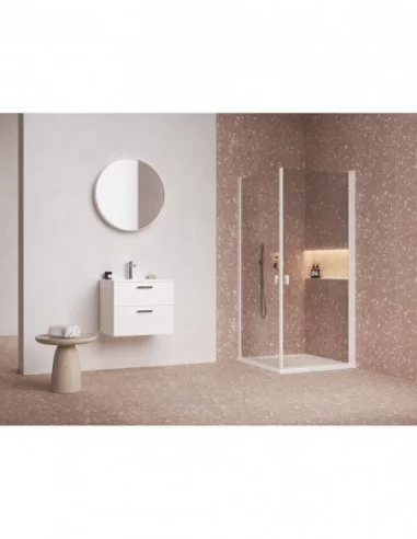 Dušo kabina Chrome CRV1+CRV1, Balta matinė, RAVAK