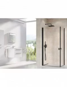 Dušo kabina Chrome CRV1+CRV1, Juoda, RAVAK