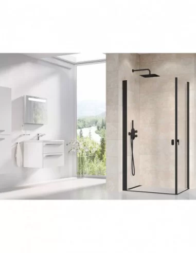 Dušo kabina Chrome CRV1+CRV1, Juoda, RAVAK