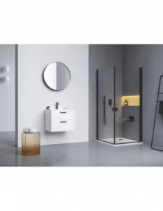 Dušo kabina Chrome CRV1+CRV1, Juoda, RAVAK