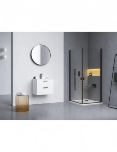 Dušo kabina Chrome CRV1+CRV1, Juoda, RAVAK