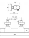 Termostatinis sieninis dušo maišytuvas TE 032.00/150, RAVAK