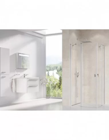 Dušo kabina Chrome CRV2+CRV2, Satinas, RAVAK