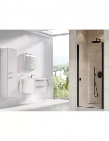 Dušo durys Chrome CSD1, Juoda, RAVAK