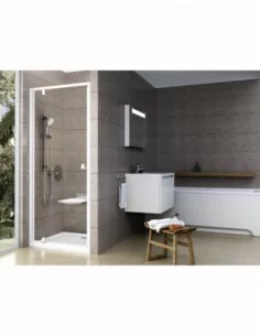 Dušo durys Pivot PDOP1, Balta/chromas, RAVAK