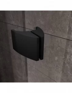 Dušo durys Pivot PDOP2, Juoda, RAVAK