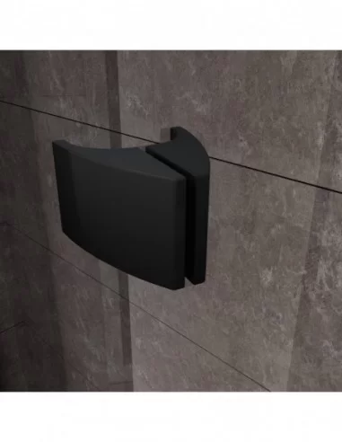 Dušo durys Pivot PDOP2, Juoda, RAVAK