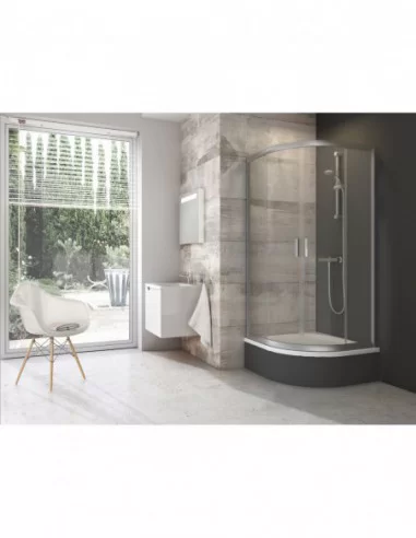 Žema dušo kabina Blix BLCP4 Sabina, Satinas, RAVAK