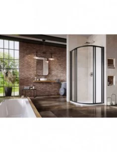 Dušo kabina Supernova SKCP4, Juoda, RAVAK