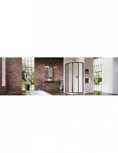 Dušo kabina Supernova SKCP4, Juoda, RAVAK