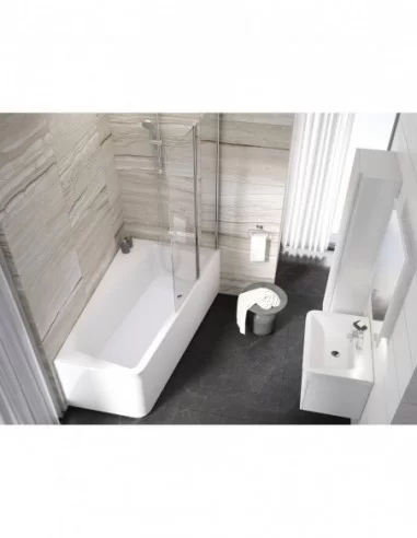 Vonia 10° kampinė, Balta, RAVAK