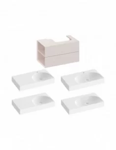 Spintelė po praustuvu SD Lite 80 K/D, Alabaster pink, RAVAK