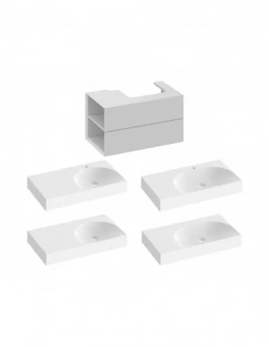 Spintelė po praustuvu SD Lite 80 K/D, Smoke grey, RAVAK